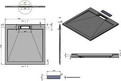 Esbano Душевой поддон Luxe 110x90 ESP-LX119G серый матовый – фотография-5