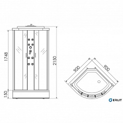 Erlit Душевая кабина ER3509PF-C4 – фотография-6