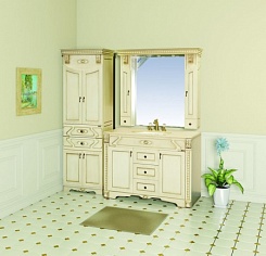 Misty Мебель для ванной Афина 120 бежевая/патина – фотография-5