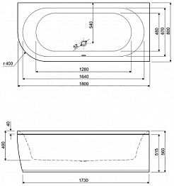 Cezares Акриловая ванна Metauro Corner 180x80 R – фотография-3