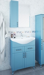 Sanflor Мебель для ванной Глория 65 L голубая матовая – фотография-1