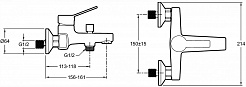 Jacob Delafon Смеситель для ванны EO E24160RU-CP – фотография-3