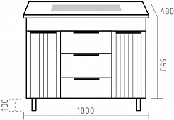 Brevita Тумба под раковину Enfida 100 белая – фотография-5