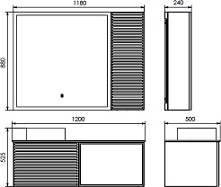 Comforty Тумба с раковиной Геленджик 120 подвесная белая матовая – фотография-8