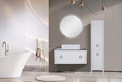 ASB-Woodline Мебель для ванной Рома 100С белая – фотография-10