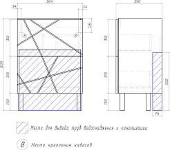 Vigo Тумба под раковину Geometry 2-600 белая – фотография-5