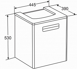 Roca Тумба с раковиной Gap 45 белый глянец – фотография-2