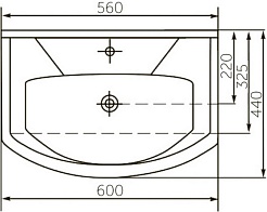 Mixline Тумба с раковиной Этьен 60 белая – фотография-6