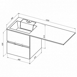 Aquanet Тумба с раковиной Алвита 120 L белая – фотография-10