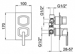 Webert Смеситель для ванны и душа Azeta AZ880601015 – фотография-3