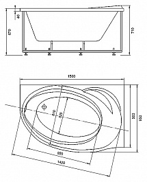 Aquatek Акриловая ванна Бетта 150 R – фотография-5