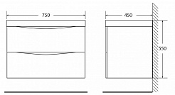 BelBagno Тумба с раковиной MARINO 750 Bianco Opaco – фотография-3