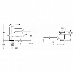 Jacob Delafon Смеситель для раковины Kumin E99444-CP – фотография-2