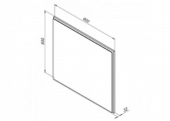 Aquanet Зеркало Nova Lite 90 белое – фотография-3