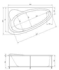 Aquatika Акриловая ванна Аквастандарт Логика Basic L – фотография-2