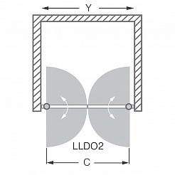 Roltechnik Двойные двери в нишу LLDO2/900 intima – фотография-6