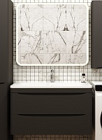Style Line Мебель для ванной Бергамо Мини 90 Люкс антискрейтч Plus подвесная черная