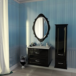  Мебель для ванной Mero 80 черный – фотография-1