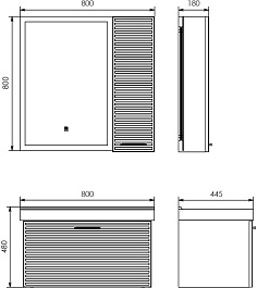 Comforty Шкаф подвесной Касабланка 25 серый шелк – фотография-9