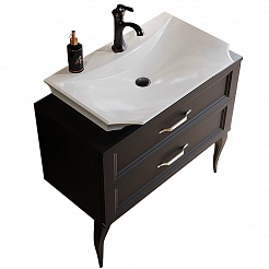 Aqwella Мебель для ванной LaDonna 85 черный матовый – фотография-3