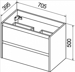 BelBagno Тумба с раковиной KRAFT 39 700 Pino Pasadena – фотография-2