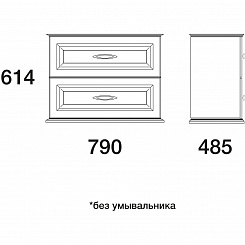  Тумба с раковиной Mero 80 белая – фотография-5