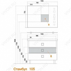 Акватон Мебель для ванной "Стамбул 105" ZSH лиственница – фотография-6