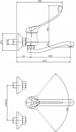 Zollen Смеситель Dresden DR11610341 хирургический – фотография-2