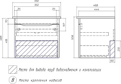 Vigo Мебель для ванной Grani 600-0-1 подвесная белая/дуб золотой – фотография-18