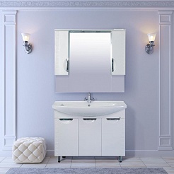 Misty Мебель для ванной Престиж 105 белый – фотография-13
