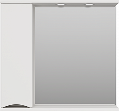 Misty Зеркальный шкаф Атлантик 80 L белый – фотография-1