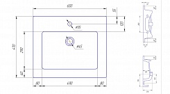 Corozo Тумба с раковиной Гольф 65, сонома – фотография-5