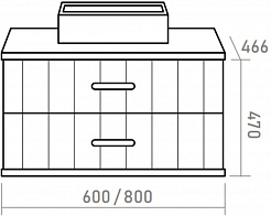 Brevita Тумба под раковину Alskar 60 белая – фотография-4