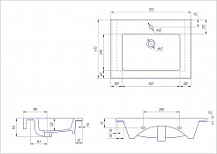  Тумба с раковиной Nota 75 серая – фотография-5