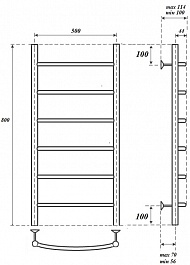 Point Полотенцесушитель водяной П6 500x800 PN04158 хром – фотография-3