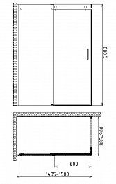 Gemy Душевой уголок Modern Gent S25191B-A6-90 – фотография-3