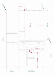 Misty Тумба с раковиной Франко 105 – фотография-7