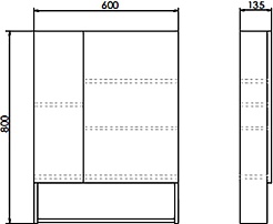 Comforty Зеркальный шкаф Никосия 60 дуб темный – фотография-8