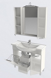 Aquanet Мебель для ванной "Асти 105" черная, с б/к (178434) – фотография-5