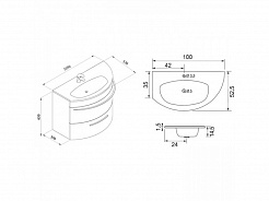 De Aqua Мебель для ванной Эскалада 100 L, зеркало Смарт – фотография-10