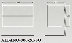 BelBagno Мебель для ванной ALBANO 800 Bianco Lucido, BTN – фотография-6