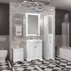 Opadiris Зеркало для ванной Риспекто 65 белое матовое – фотография-4