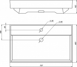 Aquanet Тумба с раковиной Nova Lite 75 2 дверцы подвесная белая глянцевая – фотография-15