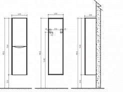 BelBagno Пенал для ванной ANCONA-N 1500 L Rovere Bianco – фотография-3