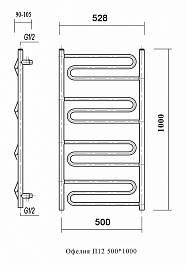 Domoterm Полотенцесушитель Офелия П12 500*1000 – фотография-2