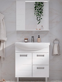 Volna Мебель для ванной Joli 70.1D.2Y L белая – фотография-1