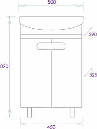 Onika Мебель для ванной Харпер 50.10 белая глянцевая/мешковина – фотография-12