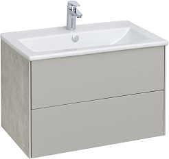 Акватон Мебель для ванной Сохо 75 подвесная слэйт/галька серая – фотография-4