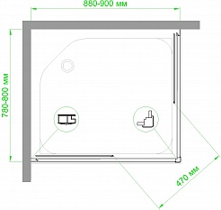 Royal Bath Душевой уголок RB 8090HPD-C-BL 90х80х185 – фотография-4