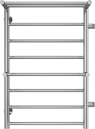 Terminus Полотенцесушитель водяной Анкона П8 500x800 БП500 с полкой хром – фотография-1